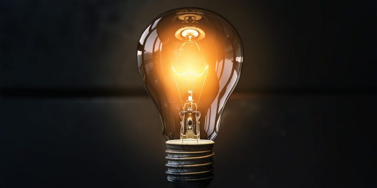 light bulb, idea, lit